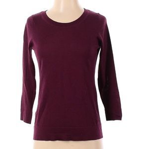 BNWOT Ann Taylor LOFT Burgundy 3/4 length sleeve blouse (size XS)